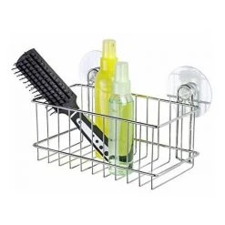 Wenko 22219100 Osimo Static-Loc Tablette Murale Grand En Métal Argent 26,5 X 13 X 12,5 Cm