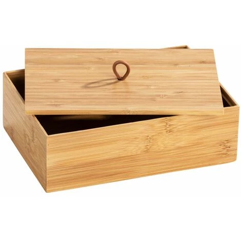 Wenko 23924100 Boîte De Rangement Avec Couvercle Terra L, Bambou, 22 X 7 X 15 Cm, Marron 4 Wenko 23924100 Boîte De Rangement Avec Couvercle Terra L, Bambou, 22 X 7 X 15 Cm, Marron – Image 2