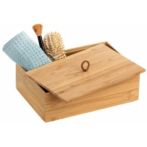 Wenko 23924100 Boîte De Rangement Avec Couvercle Terra L, Bambou, 22 X 7 X 15 Cm, Marron 5 Wenko 23924100 Boîte De Rangement Avec Couvercle Terra L, Bambou, 22 X 7 X 15 Cm, Marron – Image 3
