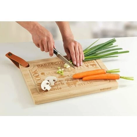 WENKO 53068100 Planche à Découper à Steak M, Bambou, 33 X 2 X 23 Cm, Marron 3 WENKO 53068100 Planche à Découper à Steak M, Bambou, 33 X 2 X 23 Cm, Marron