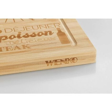 WENKO 53068100 Planche à Découper à Steak M, Bambou, 33 X 2 X 23 Cm, Marron 4 WENKO 53068100 Planche à Découper à Steak M, Bambou, 33 X 2 X 23 Cm, Marron – Image 2