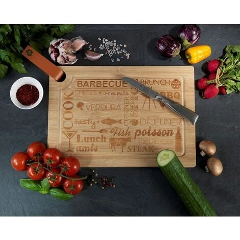 WENKO 53068100 Planche à Découper à Steak M, Bambou, 33 X 2 X 23 Cm, Marron 5 WENKO 53068100 Planche à Découper à Steak M, Bambou, 33 X 2 X 23 Cm, Marron – Image 3