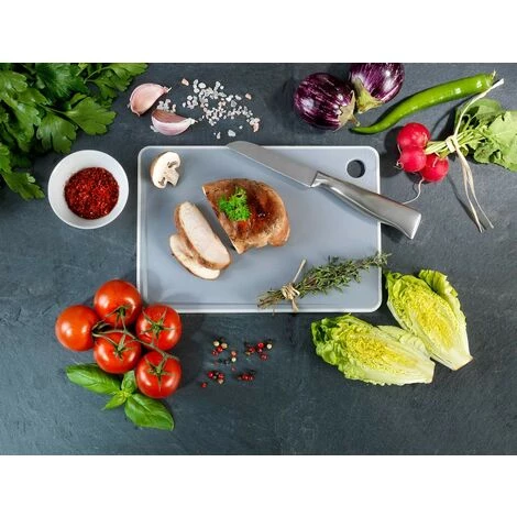 WENKO 53050100 Planche à Découper Basic S, Antibactérienne, Polypropylène, 23 X 16 X 0,7cm, Gris Clair 7 WENKO 53050100 Planche à Découper Basic S, Antibactérienne, Polypropylène, 23 X 16 X 0,7cm, Gris Clair – Image 5