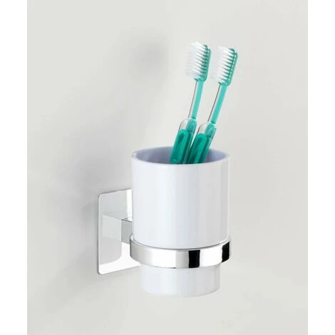 Wenko 23847100 Turbo-Loc Gobelet à Dents Quadro, ABS/ Acier Inoxydable, 7 X 10 X 9.5 Cm, Chromé 6 Wenko 23847100 Turbo-Loc Gobelet à Dents Quadro, ABS/ Acier Inoxydable, 7 X 10 X 9.5 Cm, Chromé – Image 4