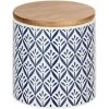 Wenko 54094100 Boîte De Rangement Lorca Avec Couvercle En Bambou, Capacité: 0, 45 L, Céramique, 10 X 10 X 10 Cm, Bleu/Blanc 1 Wenko 54094100 Boîte De Rangement Lorca Avec Couvercle En Bambou, Capacité: 0, 45 L, Céramique, 10 X 10 X 10 Cm, Bleu/Blanc -WENKO Soldes 29927189 1