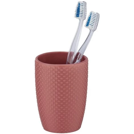 WENKO 23640100 Gobelet à Dents Punto, Céramique, Ø 8 X 11 Cm, Cendre Rose 3 WENKO 23640100 Gobelet à Dents Punto, Céramique, Ø 8 X 11 Cm, Cendre Rose