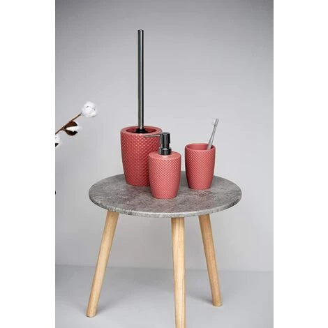 WENKO 23640100 Gobelet à Dents Punto, Céramique, Ø 8 X 11 Cm, Cendre Rose 5 WENKO 23640100 Gobelet à Dents Punto, Céramique, Ø 8 X 11 Cm, Cendre Rose – Image 3