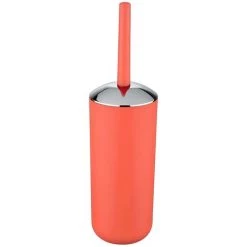 WENKO 23590100 Brosse WC Brasil, Incassable, TPE, Ø 10 X 37 Cm, Rouge Corail