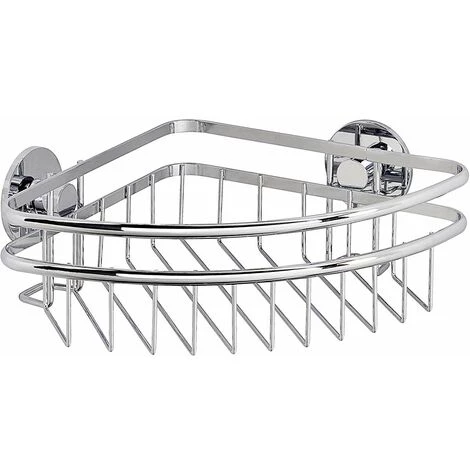 WENKO 22756100 Etagère D'angle Cali Express Loc, Acier Inoxydable, 26 X 7,5 X 19,5 Cm 3 WENKO 22756100 Etagère D'angle Cali Express Loc, Acier Inoxydable, 26 X 7,5 X 19,5 Cm