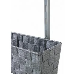 Wenko 54110100 Adria Etagère Avec Porte/5 Etages Métal Gris 27 X 14 X 84 Cm