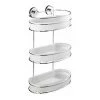 Wenko 20893100 Milazzo Vacuum-Loc Etagère Murale 3 Niveaux Dimensions 28 X 16 X 44,5 Cm