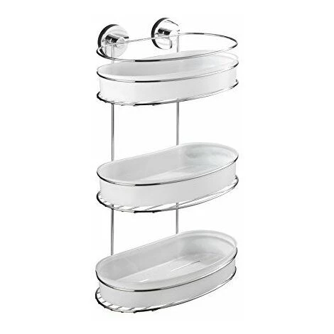 Wenko 20893100 Milazzo Vacuum-Loc Etagère Murale 3 Niveaux Dimensions 28 X 16 X 44,5 Cm 3 Wenko 20893100 Milazzo Vacuum-Loc Etagère Murale 3 Niveaux Dimensions 28 X 16 X 44,5 Cm