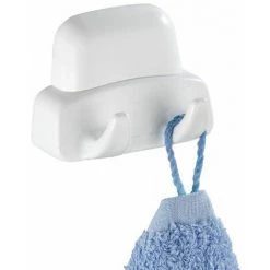 Wenko 17940100 Patère Duo PVC Blanc 12 X 4,8 X 17 Cm