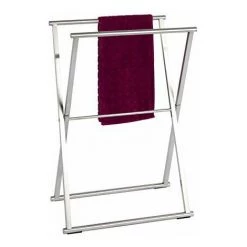 Wenko 22476100 Porte-serviettes Repliable Lava, Acier Inoxydable, Brillant, 53,5 X 80,5 X 35 Cm