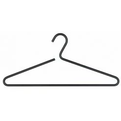 Wenko 14384100 Lux Cintre En Aluminium Noir 42 X 19 X 0,8 Cm