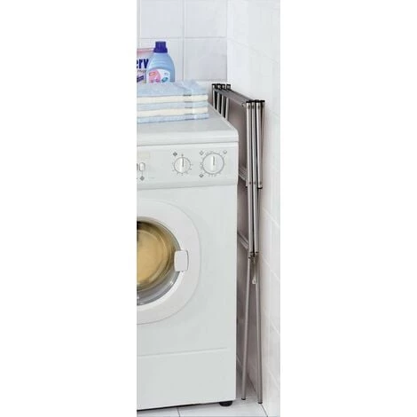 Wenko 3774017500 Séchoir à Linge Extensible, Acier Inoxydable, Brillant, 54-92 X 96,5 X 65,5 Cm 4 Wenko 3774017500 Séchoir à Linge Extensible, Acier Inoxydable, Brillant, 54-92 X 96,5 X 65,5 Cm – Image 2