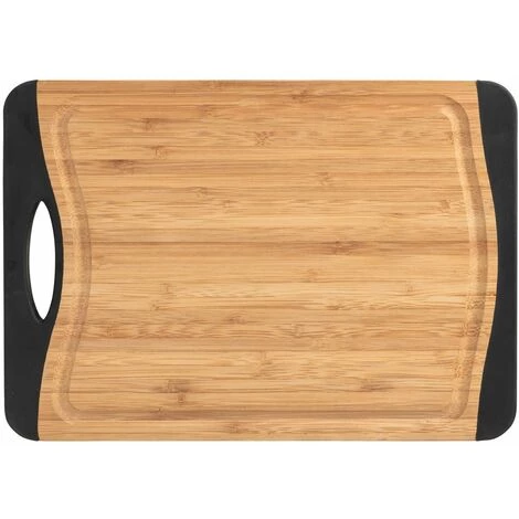 WENKO Planche à Découper Antidérapante Bambou - L. 28 X L. 20 Cm - 28 X 20 X 1 - Noir 5 WENKO Planche à Découper Antidérapante Bambou - L. 28 X L. 20 Cm - 28 X 20 X 1 - Noir – Image 3