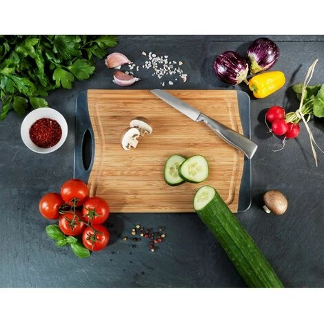 WENKO Planche à Découper Antidérapante Bambou - L. 28 X L. 20 Cm - 28 X 20 X 1 - Noir 6 WENKO Planche à Découper Antidérapante Bambou - L. 28 X L. 20 Cm - 28 X 20 X 1 - Noir – Image 4