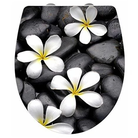 21749100 Wenko Abattant WC Ultra Brillant-motif ``bloom``-acrylique-fermeture Automatique-fixation Fix-clip En Plastique Multicolore 3 21749100 Wenko Abattant WC Ultra Brillant-motif ``bloom``-acrylique-fermeture Automatique-fixation Fix-clip En Plastique Multicolore