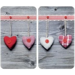 WENKO 2 Couvre-plaques Universel - Coeurs - 52 X 30 X 5,5 - Gris 7 WENKO 2 Couvre-plaques Universel - Coeurs - 52 X 30 X 5,5 - Gris -WENKO Soldes 30189229 3