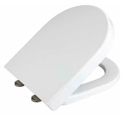 WENKO Abattant WC Avec Frein De Chute Exclusif Nr. 4, Abattant WC Adapté à La Céramique Villeroy & Boch Subway 2.0, Fixation Inox, Duroplastique Antibactérien, 37,5x46 Cm, Blanc 4 WENKO Abattant WC Avec Frein De Chute Exclusif Nr. 4, Abattant WC Adapté à La Céramique Villeroy & Boch Subway 2.0, Fixation Inox, Duroplastique Antibactérien, 37,5x46 Cm, Blanc – Image 2