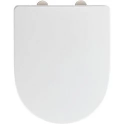 WENKO Abattant WC Avec Frein De Chute Exclusif Nr. 3, Abattant WC Adapté à La Céramique Villeroy & Boch O.novo, Fixation Inox, Duroplastique Antibactérien, 37,5x46 Cm, Blanc
