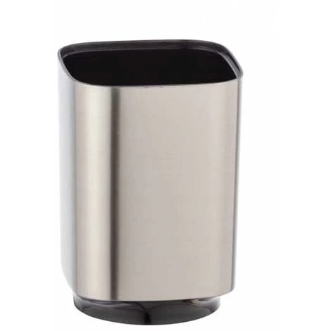 WENKO Support Brosse à Dents Auron, Gobelet Salle De Bain, Porte Brosse à Dent, Plastique, 7x10x7 Cm, Chromé 3 WENKO Support Brosse à Dents Auron, Gobelet Salle De Bain, Porte Brosse à Dent, Plastique, 7x10x7 Cm, Chromé