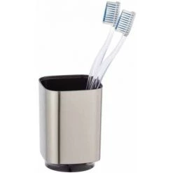 WENKO Support Brosse à Dents Auron, Gobelet Salle De Bain, Porte Brosse à Dent, Plastique, 7x10x7 Cm, Chromé 9 WENKO Support Brosse à Dents Auron, Gobelet Salle De Bain, Porte Brosse à Dent, Plastique, 7x10x7 Cm, Chromé -WENKO Soldes 31650616 3