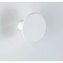 WENKO Patère Murale Melle, Crochet Porte Manteau Pour L'entrée Ou Le Dressing - Crochet Porte Serviette Pour La Salle De Bain, Vis Et Des Chevilles Fournies, Polyrésine, ø5cm, Blanc -WENKO Soldes 31650675 5