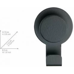 WENKO Crochet Mural Blandas Noir Mat 11 WENKO Crochet Mural Blandas Noir Mat -WENKO Soldes 31650694 5