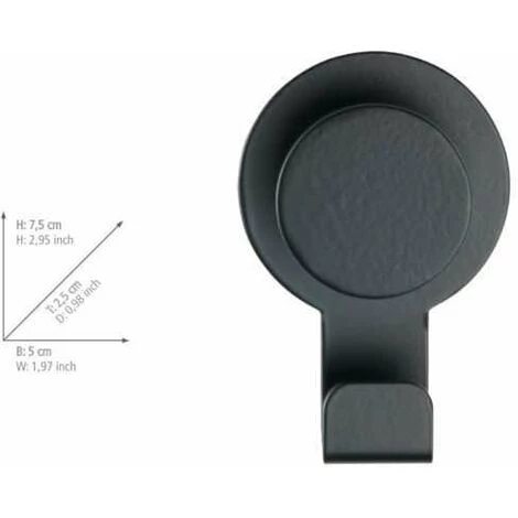 WENKO Crochet Mural Blandas Noir Mat 7 WENKO Crochet Mural Blandas Noir Mat – Image 5