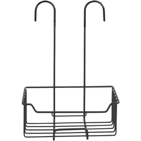 WENKO Etagère De Douche Milo, Panier Douche à Suspendre, Suspension Sans Perçage, Acier Inoxydable, P14xL25xH36, Noir 3 WENKO Etagère De Douche Milo, Panier Douche à Suspendre, Suspension Sans Perçage, Acier Inoxydable, P14xL25xH36, Noir