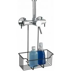 WENKO Etagère De Douche Milo, Panier Douche à Suspendre, Suspension Sans Perçage, Acier Inoxydable, P14xL25xH36, Noir 9 WENKO Etagère De Douche Milo, Panier Douche à Suspendre, Suspension Sans Perçage, Acier Inoxydable, P14xL25xH36, Noir -WENKO Soldes 31650702 3