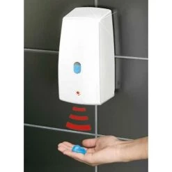 WENKO Distributeur De Savon Automatique Mural, Sans Contact, Treviso, Capacité 650ml, Lot De 2, Plastique, 11x22,5x10,5 Cm, Blanc 7 WENKO Distributeur De Savon Automatique Mural, Sans Contact, Treviso, Capacité 650ml, Lot De 2, Plastique, 11x22,5x10,5 Cm, Blanc -WENKO Soldes 31650713 3