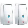 WENKO Distributeur De Savon Automatique Mural, Sans Contact, Treviso, Capacité 650ml, Lot De 2, Plastique, 11x22,5x10,5 Cm, Chromé -WENKO Soldes 31650715 1