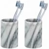 WENKO Porte Brosse à Dent Onyx, Gobelet Salle De Bain, Lot De 2, Marbre, Ø 7x12,5 Cm, Gris 1 WENKO Porte Brosse à Dent Onyx, Gobelet Salle De Bain, Lot De 2, Marbre, Ø 7x12,5 Cm, Gris -WENKO Soldes 31650723 1