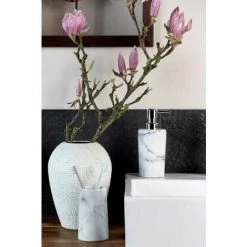 WENKO Porte Brosse à Dent Onyx, Gobelet Salle De Bain, Lot De 2, Marbre, Ø 7x12,5 Cm, Gris 9 WENKO Porte Brosse à Dent Onyx, Gobelet Salle De Bain, Lot De 2, Marbre, Ø 7x12,5 Cm, Gris -WENKO Soldes 31650723 4