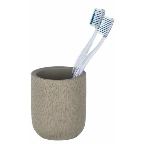 WENKO Gobelet Salle De Bain Joy, Porte Brosse à Dent, Lot De 2, Ciment, Ø 8x9,5 Cm, Taupe 5 WENKO Gobelet Salle De Bain Joy, Porte Brosse à Dent, Lot De 2, Ciment, Ø 8x9,5 Cm, Taupe – Image 3
