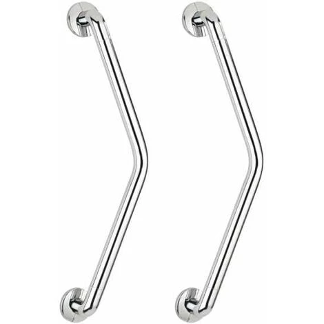 WENKO Barre D'appui Angle Pour La Douche Et Les WC, Secura, Poignée De Sécurité Salle De Bain, Lot De 2, Acier, 37x37 Cm, Chromé 3 WENKO Barre D'appui Angle Pour La Douche Et Les WC, Secura, Poignée De Sécurité Salle De Bain, Lot De 2, Acier, 37x37 Cm, Chromé