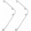WENKO Barre D'appui Angle Pour La Douche Et Les WC, Secura, Poignée De Sécurité Salle De Bain, Lot De 2, Aluminium - Plastique, 78x55,5 Cm, Blanc 2 WENKO Barre D'appui Angle Pour La Douche Et Les WC, Secura, Poignée De Sécurité Salle De Bain, Lot De 2, Aluminium - Plastique, 78x55,5 Cm, Blanc -WENKO Soldes 31650738 1