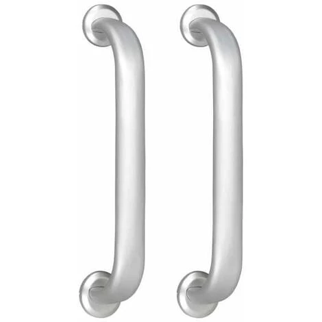 WENKO Barre D'appui WC Secura Premium, Poignée Murale Salle De Bain, Lot De 2, Aluminium Inox, 47,5x7x12 Cm, Argent Mat 3 WENKO Barre D'appui WC Secura Premium, Poignée Murale Salle De Bain, Lot De 2, Aluminium Inox, 47,5x7x12 Cm, Argent Mat