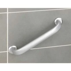 WENKO Barre D'appui WC Secura Premium, Poignée Murale Salle De Bain, Lot De 2, Aluminium Inox, 47,5x7x12 Cm, Argent Mat 10 WENKO Barre D'appui WC Secura Premium, Poignée Murale Salle De Bain, Lot De 2, Aluminium Inox, 47,5x7x12 Cm, Argent Mat -WENKO Soldes 31650748 4
