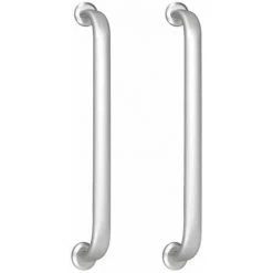 WENKO Barre D'appui WC Secura Premium, Poignée Murale Salle De Bain, Aluminium Inox, 67,5x7x12 Cm, Argent Mat