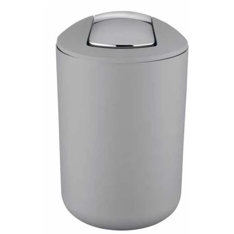 WENKO Set D'accessoires De Salle De Bain, Gobelet Salle De Bain, Distributeur Savon Liquide, Mini Poubelle Salle De Bain Brasil Gris 6 WENKO Set D'accessoires De Salle De Bain, Gobelet Salle De Bain, Distributeur Savon Liquide, Mini Poubelle Salle De Bain Brasil Gris – Image 4