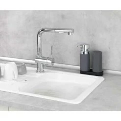 WENKO Station De Lavage Easy-Squeeze, Distributeur Liquide Vaisselle Et Distributeur Savon Liquide, Capacité 250 Ml, Avec Goupillon Bouteille 38 Cm, Plastique - Silicone, 15x18x7 Cm, Gris 11 WENKO Station De Lavage Easy-Squeeze, Distributeur Liquide Vaisselle Et Distributeur Savon Liquide, Capacité 250 Ml, Avec Goupillon Bouteille 38 Cm, Plastique - Silicone, 15x18x7 Cm, Gris -WENKO Soldes 31650769 5