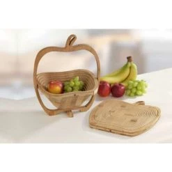 WENKO Corbeille Pliable En Bambou -WENKO Soldes 31650800 5