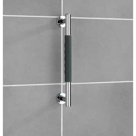 WENKO Barre De Maintien Douche, Poignée De Sécurité Salle De Bain Antidérapant En Acier Inox, Secura 40,5 Cm, Lot De 2, Acier Inox, Brillant 5 WENKO Barre De Maintien Douche, Poignée De Sécurité Salle De Bain Antidérapant En Acier Inox, Secura 40,5 Cm, Lot De 2, Acier Inox, Brillant – Image 3