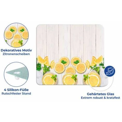 WENKO Fond De Hotte, Crédence Cuisine, "Citrons", Verre Trempé, 56x50 Cm 6 WENKO Fond De Hotte, Crédence Cuisine, "Citrons", Verre Trempé, 56x50 Cm – Image 4
