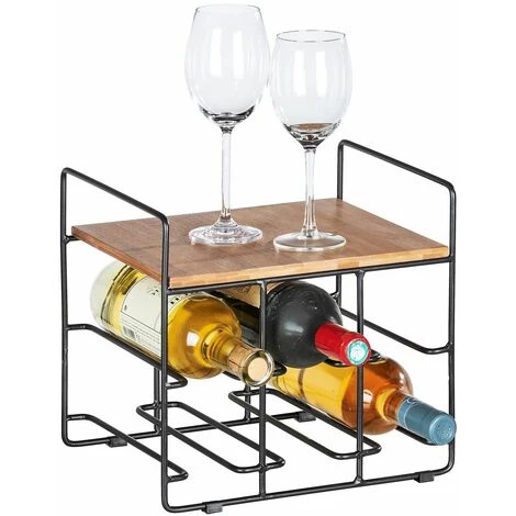 WENKO Etagère Casier à Bouteille De Vin Indus Loft - L. 30 X H. 27 Cm - 30 X 24 X 27 - Noir 3 WENKO Etagère Casier à Bouteille De Vin Indus Loft - L. 30 X H. 27 Cm - 30 X 24 X 27 - Noir