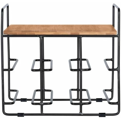 WENKO Etagère Casier à Bouteille De Vin Indus Loft - L. 30 X H. 27 Cm - 30 X 24 X 27 - Noir 4 WENKO Etagère Casier à Bouteille De Vin Indus Loft - L. 30 X H. 27 Cm - 30 X 24 X 27 - Noir – Image 2